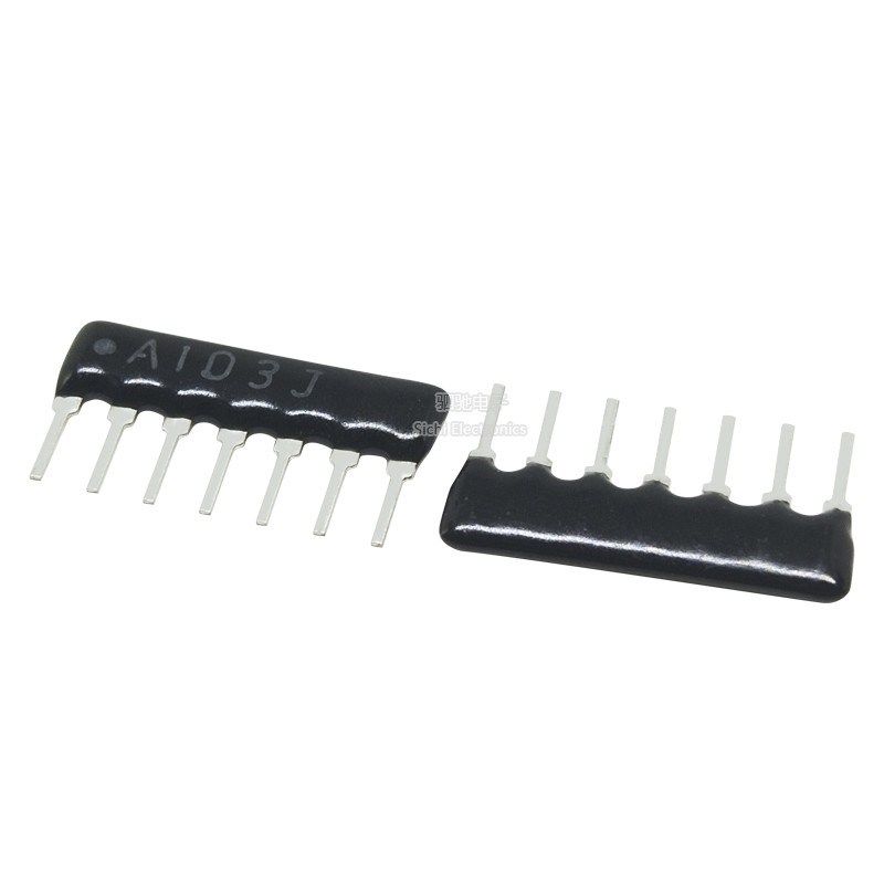 7A103G 7P排阻 7脚 10K 排电阻 A07-103J 直插 A07-103G