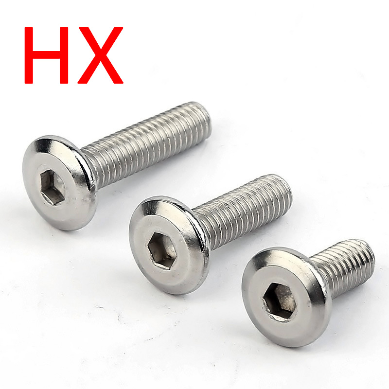 平头倒边内六角201不锈钢M4M5M6家具H螺丝护栏M8M10大头斜边螺钉