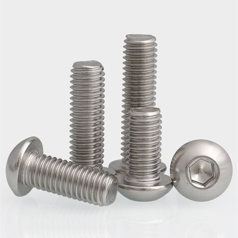 316不锈c钢圆头盘头内六角螺丝半圆杯螺钉蘑菇螺栓3M4M5M6M8M10M1
