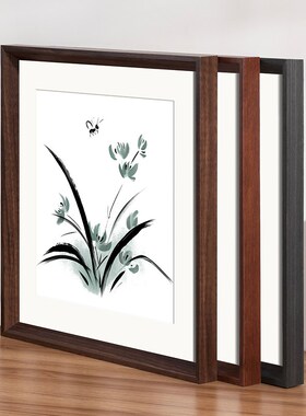铝合金画框装裱实木38国字画书法砖石画正方形相框50定制框架挂墙