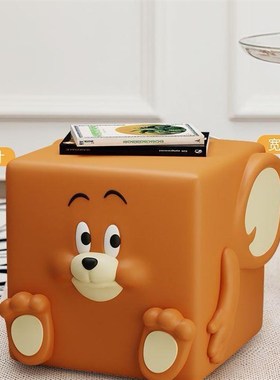 卡通创意猫和老鼠落地摆件客厅矮凳电视柜换鞋凳家居装饰品床头柜