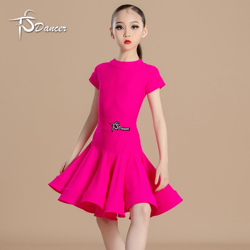 女童拉丁舞服比赛标准赛服规定新款短袖少儿高级感套装高端女24色