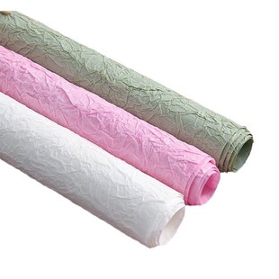 新款手工浮雕石纹纸鲜花包装纸高级感包花纸水墨浮染肌理感褶皱纸