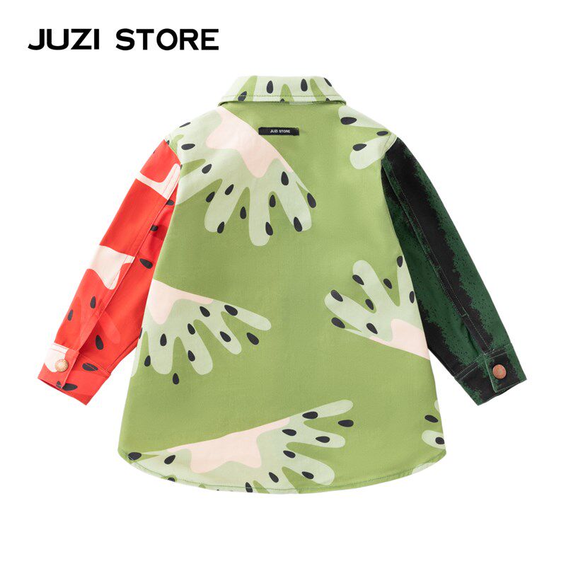 JUZI STORE童装帆布夏日缤纷水果衬衫款纯棉连衣裙女童1216202