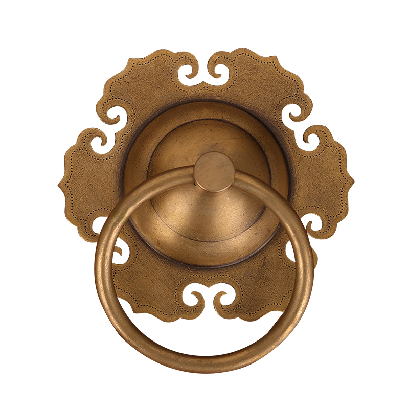 大门拉手仿古铜拉手兽头铜门环装饰复古纯铜实心拉环黄铜铁门把手