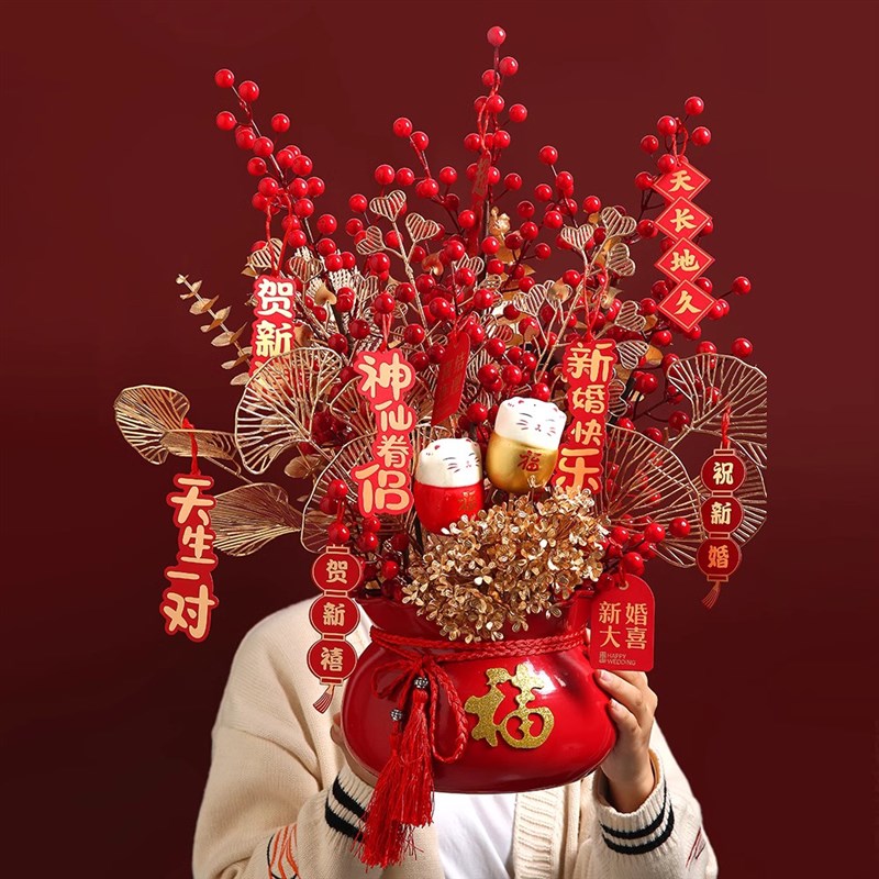 乔迁新居福桶摆件新房客厅家居装饰品开业搬家礼物过新年布置用品