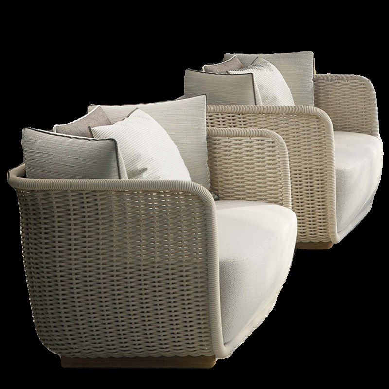 户外藤编沙发庭院阳台室外防水休闲沙发民宿花园温室藤沙发组合