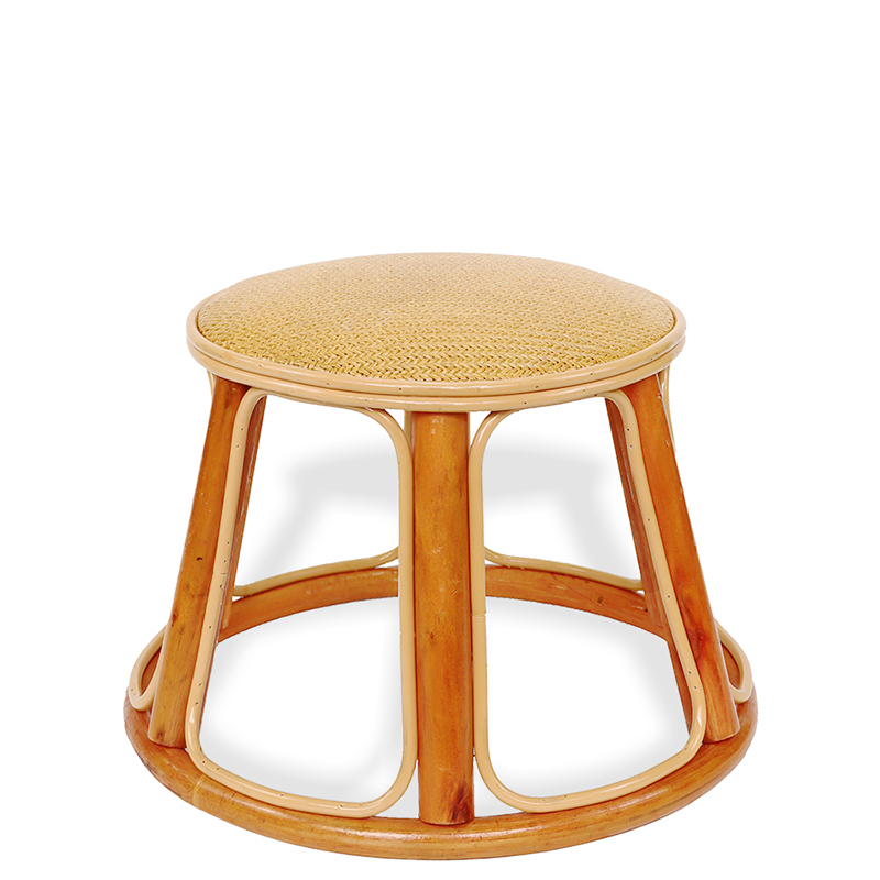 手工小藤凳家用小板凳木质藤编坐凳换鞋凳实木矮凳木头儿童圆凳