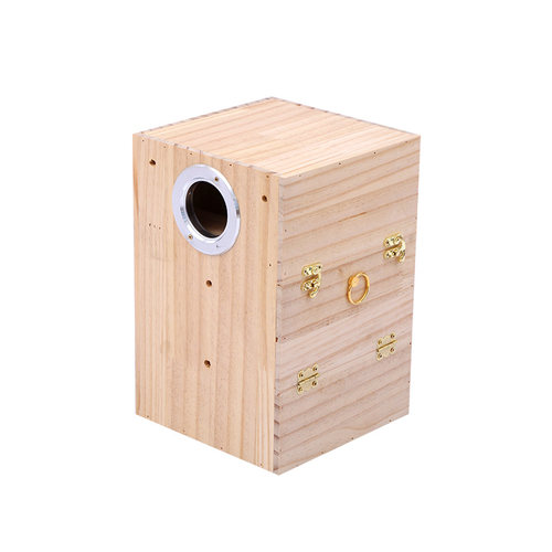 虎皮玄凤小太阳实木鹦鹉鸟窝挂窝鹦鹉窝保暖竖式松木繁殖箱鸟巢