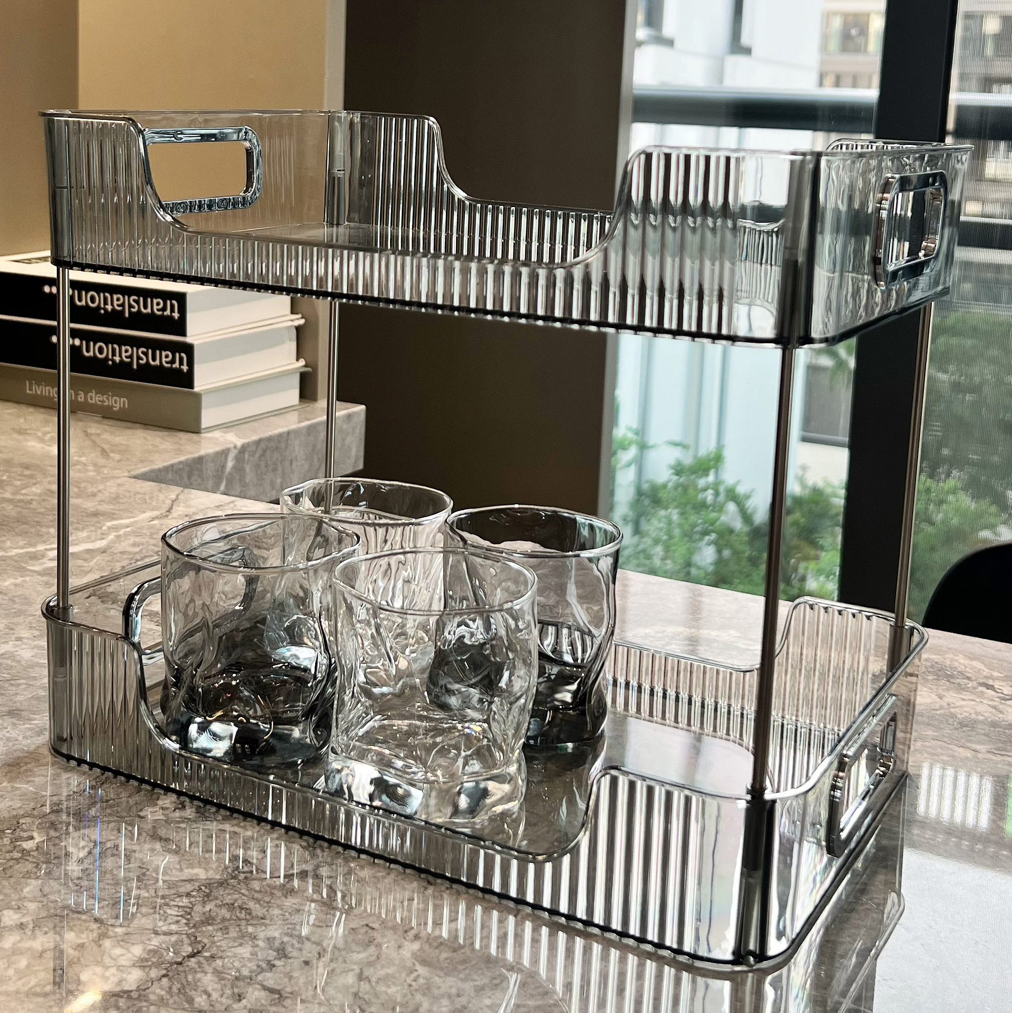 水杯收纳置物架桌面放杯子茶杯马克杯收纳架餐桌杯架玻璃杯架子