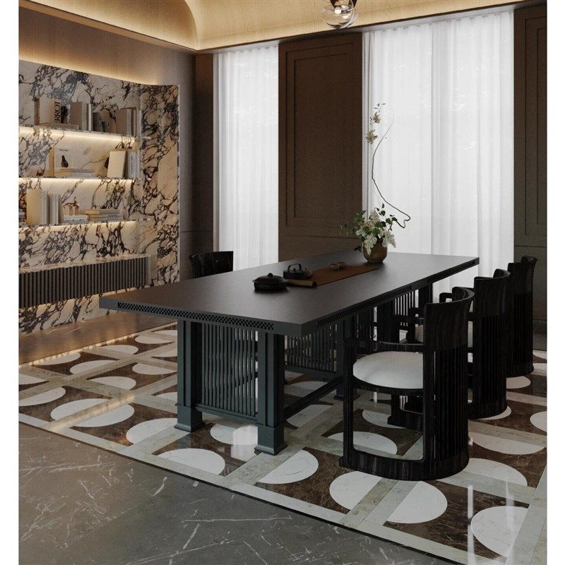 新中式北美黑胡桃木茶桌椅组合别墅豪宅实木泡茶桌客厅茶室喝茶桌,住宅家具,家用茶台/茶桌,淘宝优惠券,粉丝福利购,淘宝优惠卷