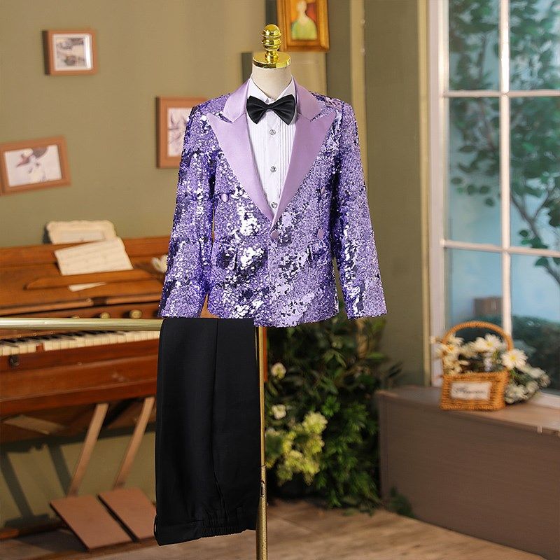 高端儿童西装套装男童紫色亮片舞台走秀主持人礼服花童钢琴演出服,童装/婴儿装/亲子装,儿童演出服,淘宝优惠券,粉丝福利购,淘宝优惠卷