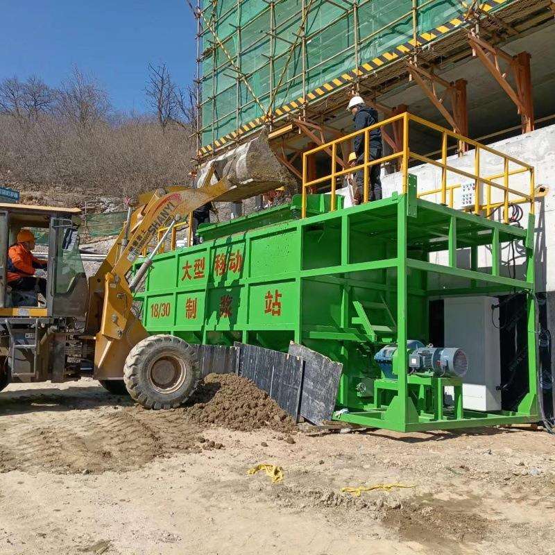 流态固化土搅拌机制浆设备20立方罐体建筑矿山回填充填应用注浆机