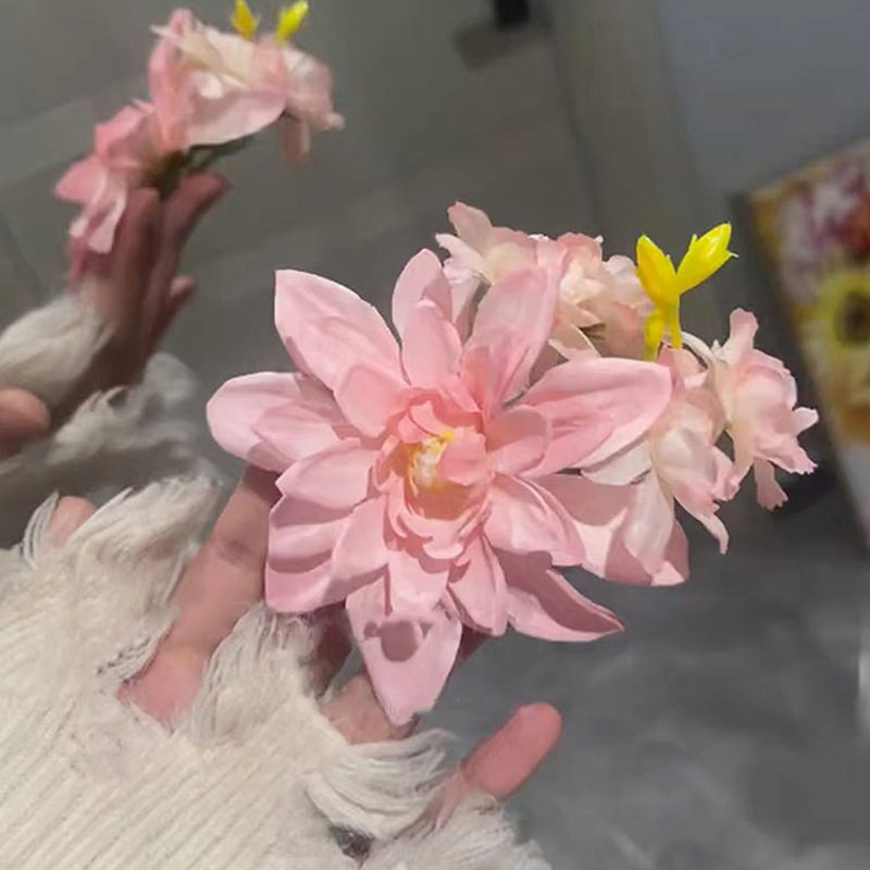 仿真花超仙复古彩色蔷薇花发夹新中式古风盘发立体氛围夏日女头饰,饰品/流行首饰/时尚饰品新,民族风发饰,淘宝优惠券,粉丝福利购,淘宝优惠卷