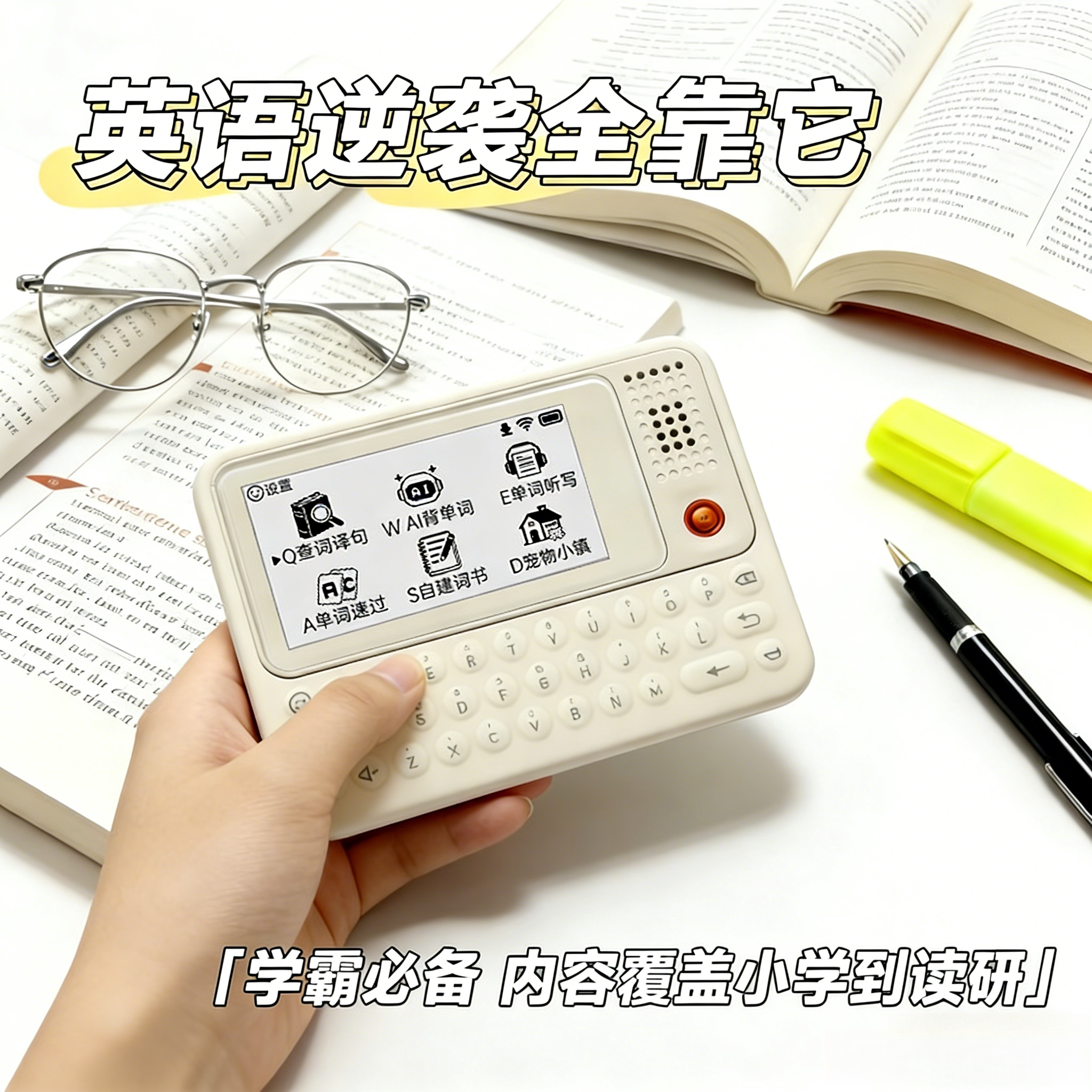 快易典电子词典C1slim墨水屏辞典AI单词机中英日三语查背一体背单词神器英语学习机小初高中智能翻译机