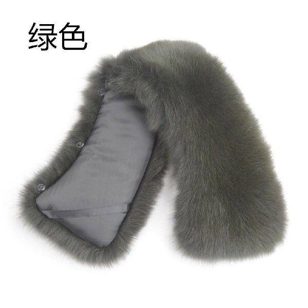 男女保暖方领整皮草棉服配件皮衣领子替换冬季真皮大兔毛领子翻领