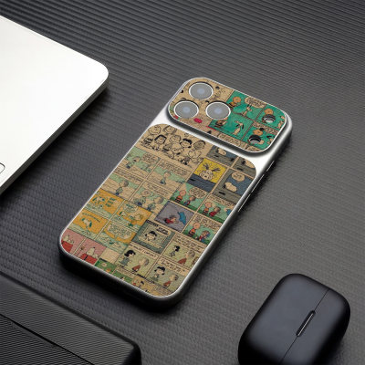 史努比海报适用于苹果17promax手机壳iPhone16小羊皮15pro复古全包14防摔13Promax大视窗创意个性11保护壳12