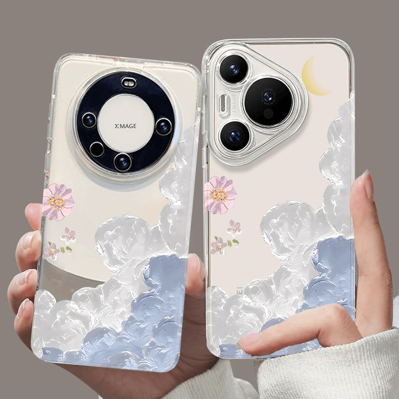 ins油画天空iphone16苹果15promax手机壳华为mate60pro清新pura70荣耀16高级opporeno12透明vivos19小米14