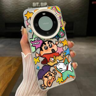 华为mate70/60手机壳pura70pro涂鸦动漫男孩mate50pro男女新款软mate40/E保护套高级潮镭射彩银可爱趣味个性