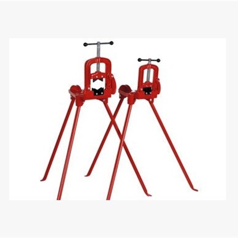沪工牌 2/3号带脚架台虎钳管子压钳管O子压力钳龙门台虎钳