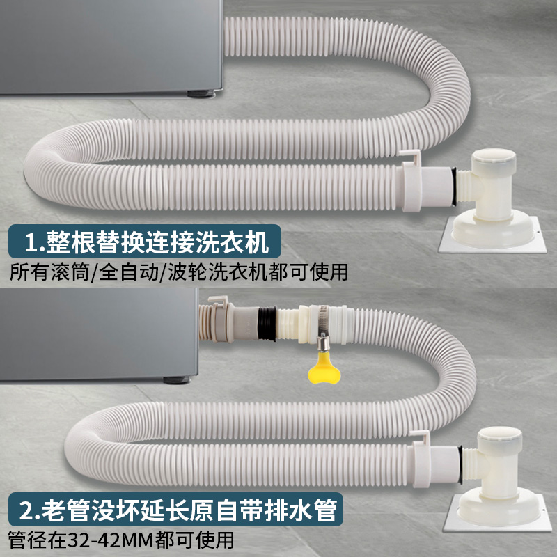通用全自动洗衣机加长排水管延长管出水管接口对接X器下水管软管