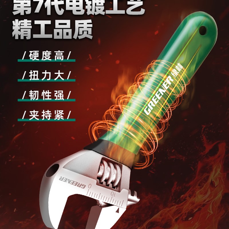 绿林迷你小扳手活动扳q手活口多功能万用开口板手活络工具小型