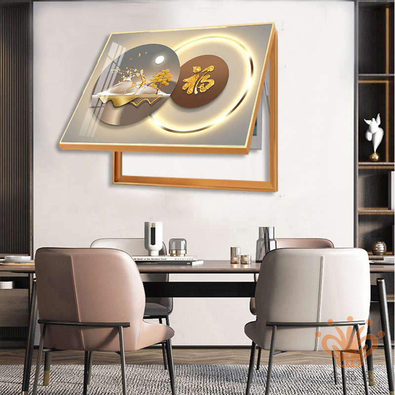 铝合金框a电表箱装饰画免打孔现代简约遮挡客厅餐厅开关电表盒挂