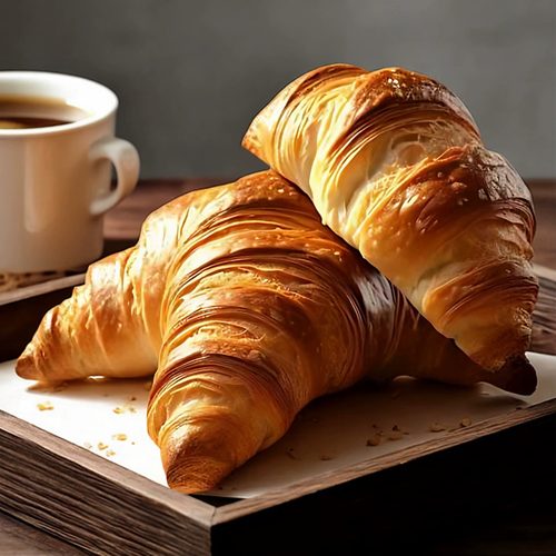 爆浆夹心牛角包松软手撕可颂食品