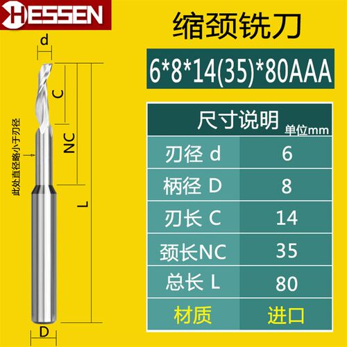 HESSEN进口铝用单刃仿形铣刀铝单板铝合金门窗框边型材幕墙切槽刀