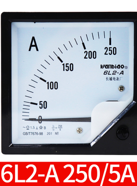 6L2型指针式交流电流表频率表50HZ直通30A三相功率因素表380v电压