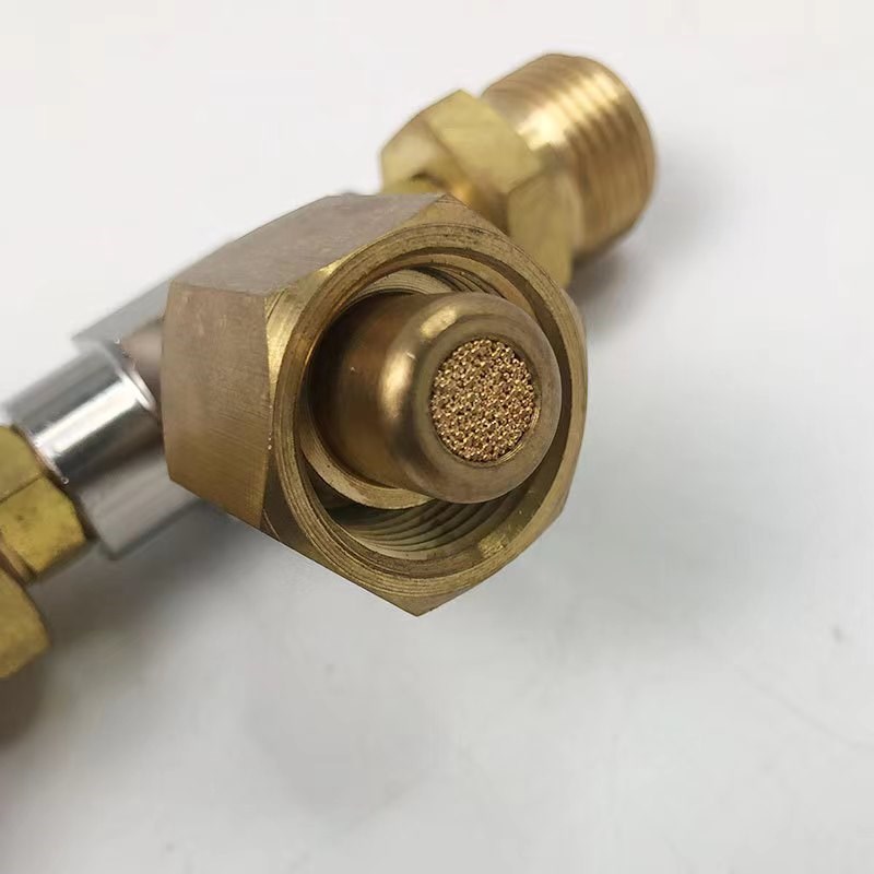 三通铜分配器钢瓶分流器G5/8转接头氧气压力表三通阀一分二路分接