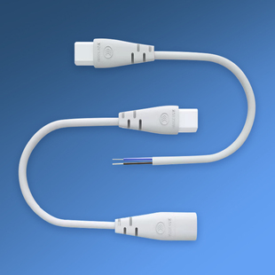 【配件】LED灯管t5一体化支架灯连接线 单双头