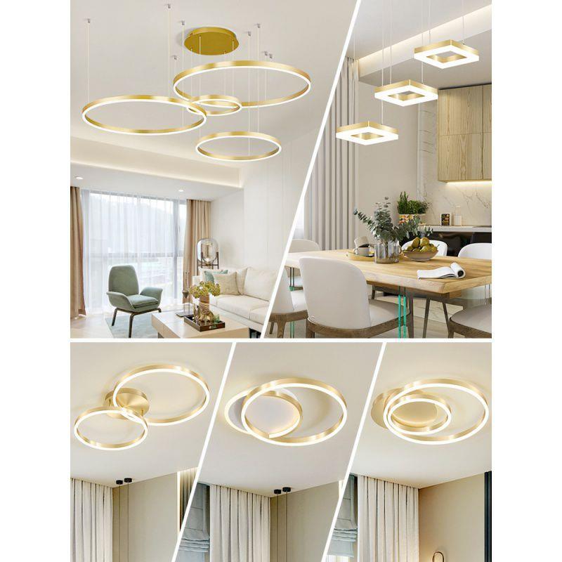 客厅吊灯北欧现代简约大气餐厅灯具创意家用轻奢灯具组合全屋套餐