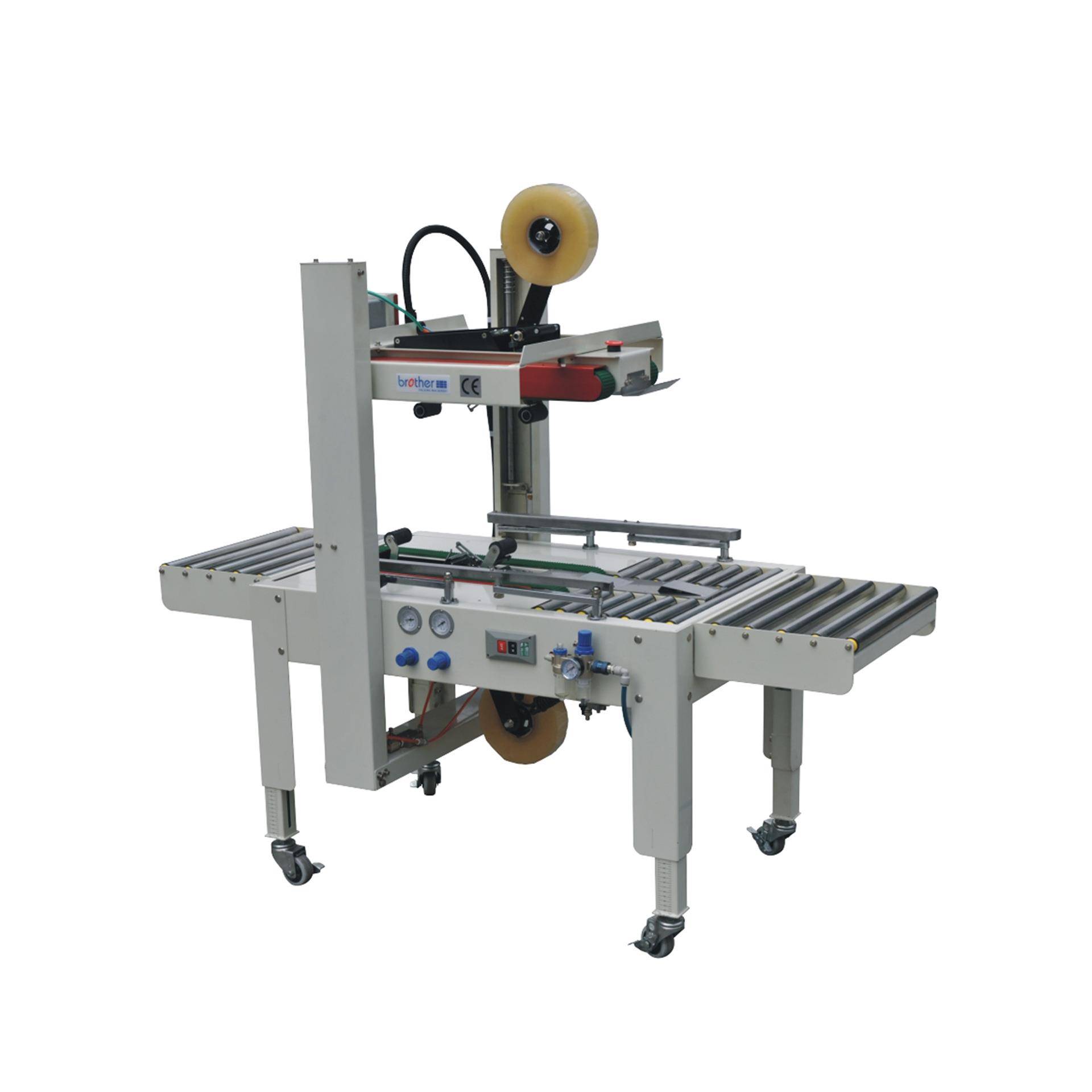 兄弟牌气动调节型封箱机包装箱子捆扎机AS823上下输送型广州