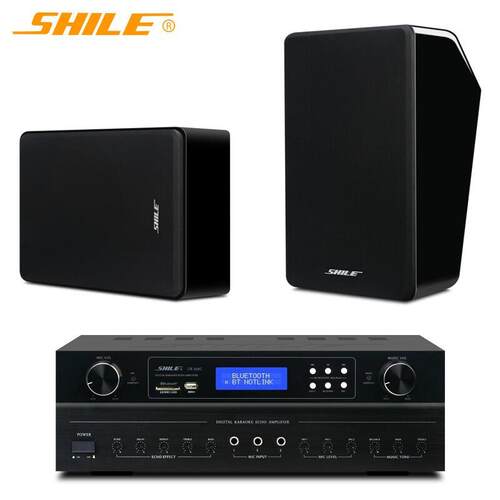 会议音响套装狮乐K-555C+BG-8培训室店铺学校音箱功放话筒设备厂
