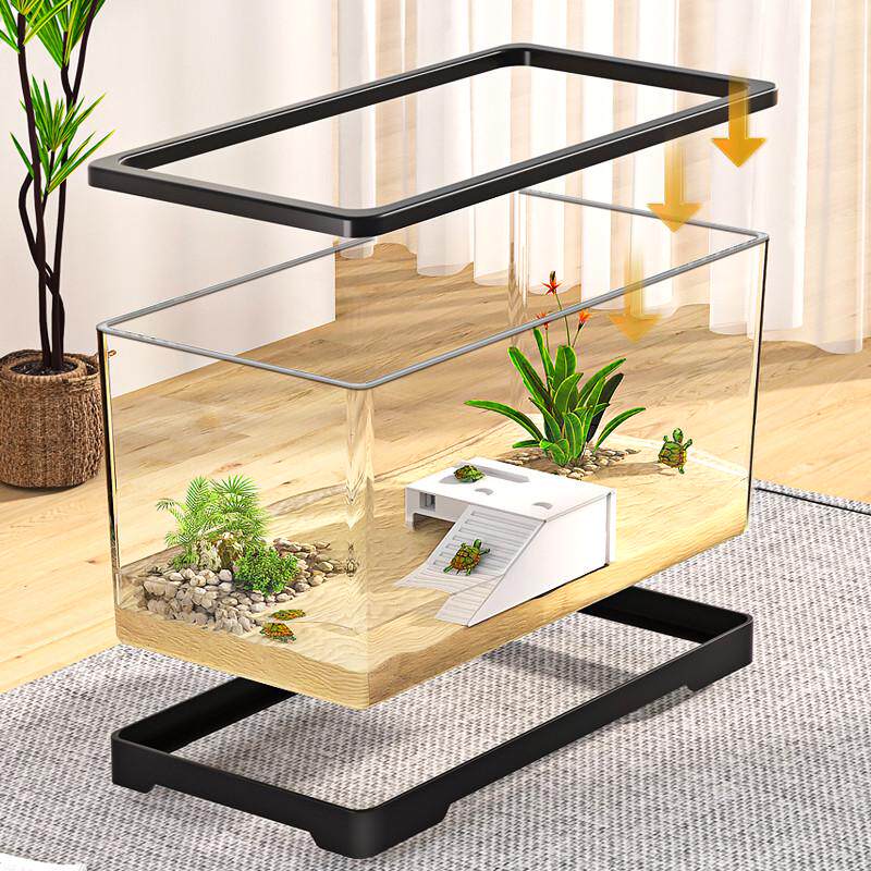 乌龟缸家用小乌龟鳖专用生态缸新款乌龟饲养缸特大号小型客厅鱼缸