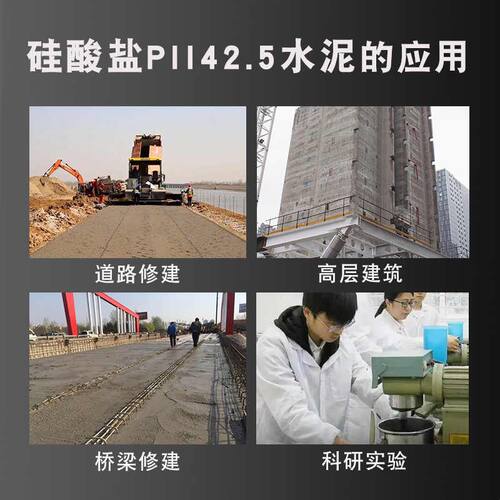 硅酸盐PII42.5水泥国标混凝土砂浆UHPC实验高强度延展灌浆料修补