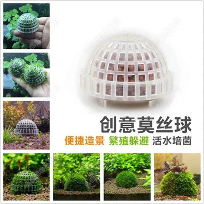 透明沉水球莫斯球莫丝观赏虾屋躲避繁殖内含矿物质球