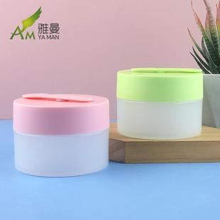 110g磨砂圆形摇滚卸妆膏瓶动物园带磁吸勺广口可替换内胆瓶