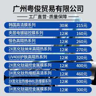 汽车隔热膜汽车窗膜太阳膜玻璃膜高隔热防晒防爆膜4S店汽贸膜