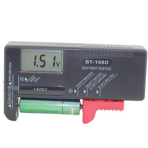 BT168D电池测试仪5号7号纽扣9V测试仪数字型电池测量仪器高精度