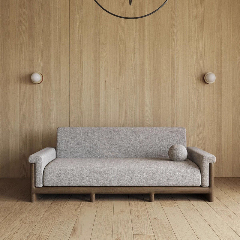 北欧多人沙发客厅民宿现代简约时尚少女心大小户型原木休闲沙发