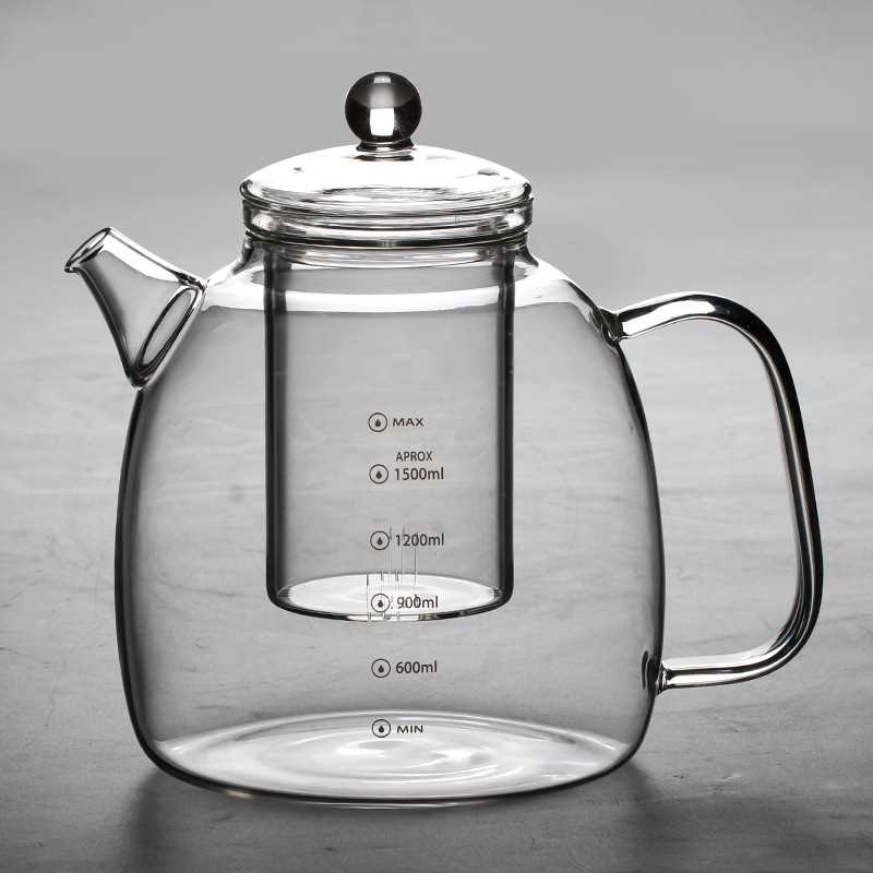 I9EK玻璃煮茶壶大容量家用冷水壶耐高温凉水壶套装耐热加厚养生泡