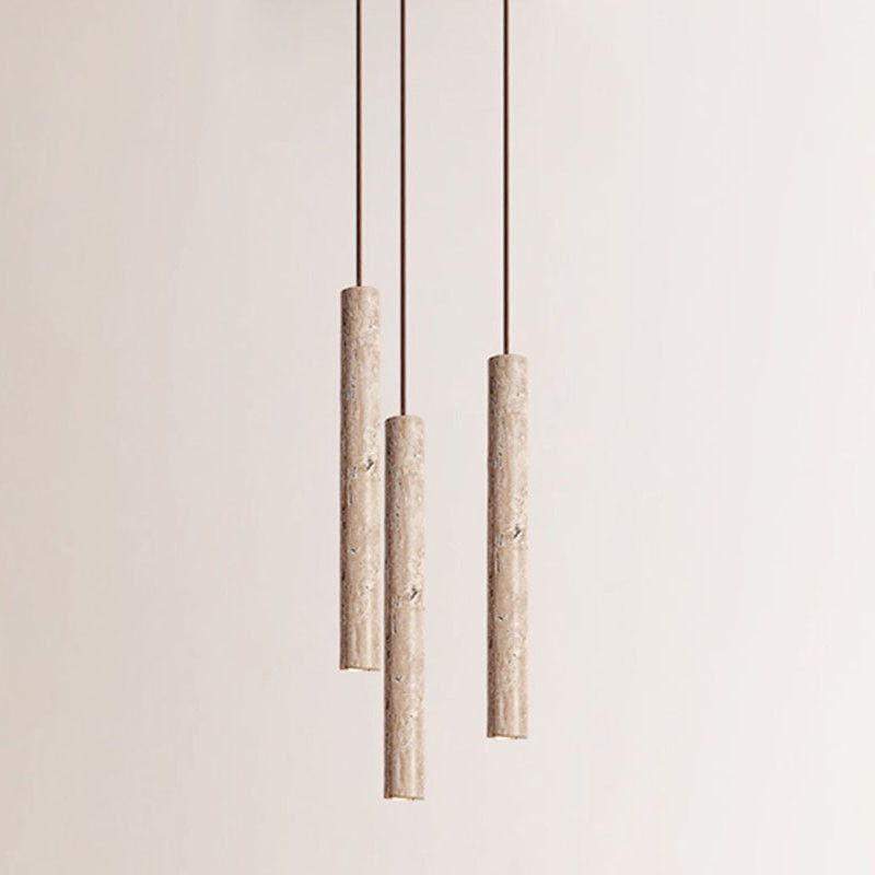 北欧超细简约设计客厅餐厅吧台餐厅卧室主卧床头柜线性黄洞石吊灯