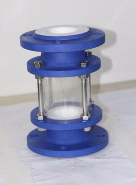 HGSO7F46衬氟视盅 直通视镜衬氟视盅防腐管道钢制法兰视镜