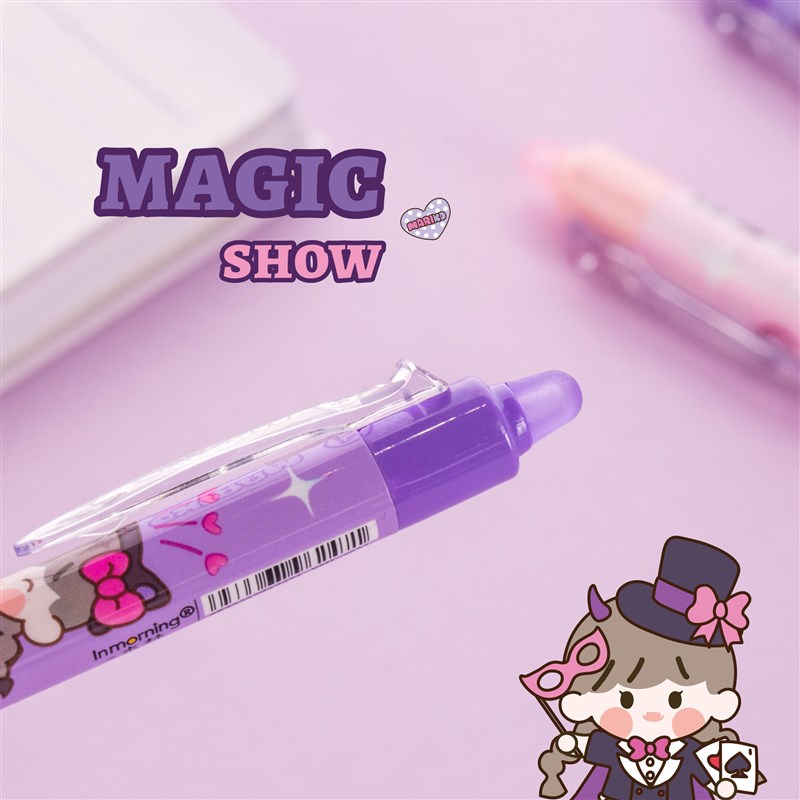 一木林恶作剧天使可擦笔中性笔小学生专用热可擦摩易擦按动蓝色黑