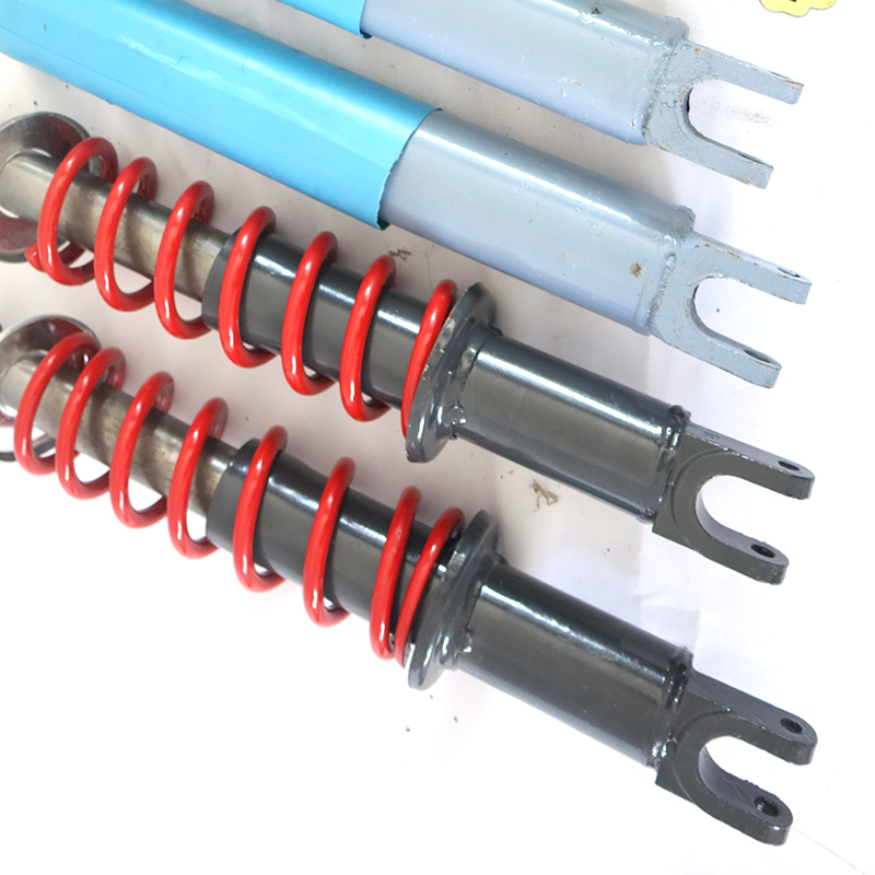 电动三轮车前叉单卡减震总成加粗工地前减震器液压双卡减震器