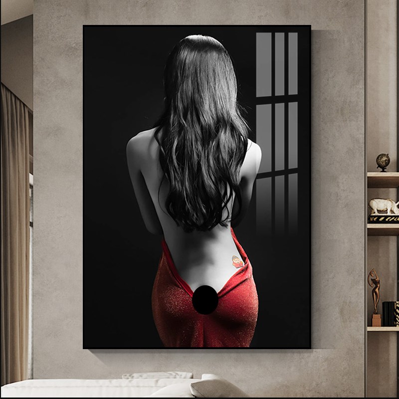 宾馆酒店卧室床头画走廊过道墙装饰画酒吧ktv挂画美容院美女壁画图片