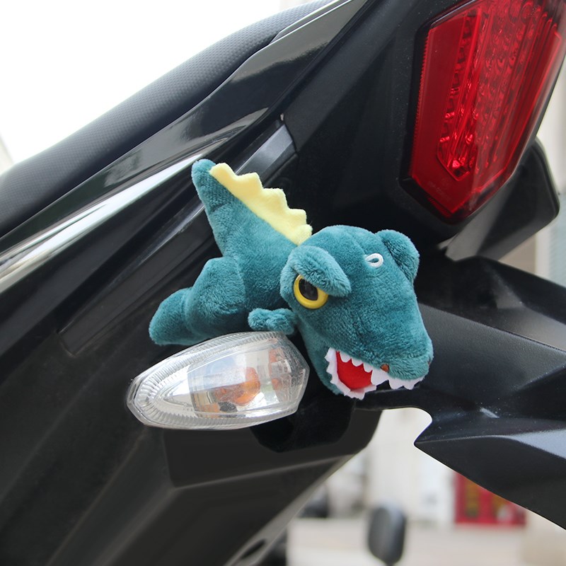 2024新款摩托车车辆电动车装饰品小配件改装公仔玩偶挂件车上摆件