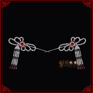 梨园戏装戏曲偏蝴蝶偏花改良偏凤京剧青衣花旦角双光水钻头饰边凤